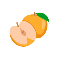 Chinese Pear,  China Symbols Vector Illustration