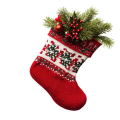 christmas sock isolated on transparent background
