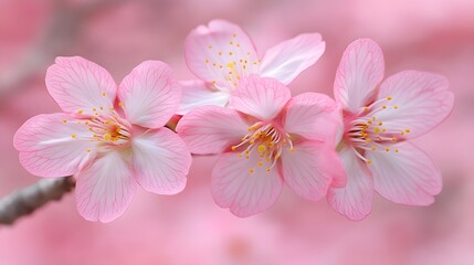 Naklejka premium Isolated branch of delicate pink sakura flowers with soft petals on a white background