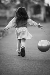 girl walking in park