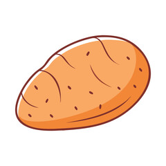Vector illustration of a potato, A simple vector illustration of a fresh potato, suitable for food, cooking, or farming-related content.
