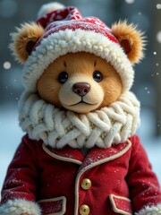 Photography of a stunning teddy sitting with beautiful background