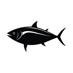 koi fish silhouette vector on white background.