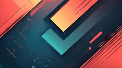 Vibrant abstract geometric shapes create an engaging visual experience with bold colors and dynamic lines