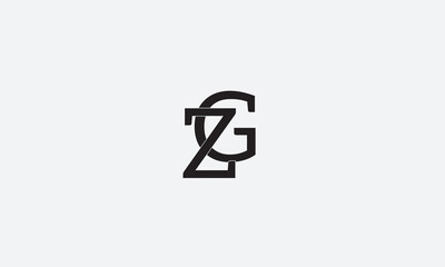 ZG, GZ , G , Z , Abstract Letters Logo Monogram