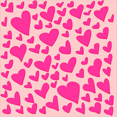 pattern with pink hearts