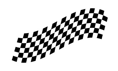 Racing flag vector icon on white background. Checkered flag. start and finish crossed flag. Racing flag.	
