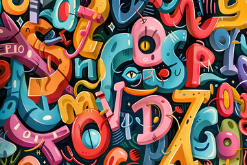 Whimsical Alphabet Extravaganza: An Artistic Display of Quirky and Fun Fonts for Creative Design Projects