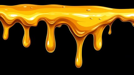 Golden Honey Dripping: A Digital Painting of Sweetness AI Generated