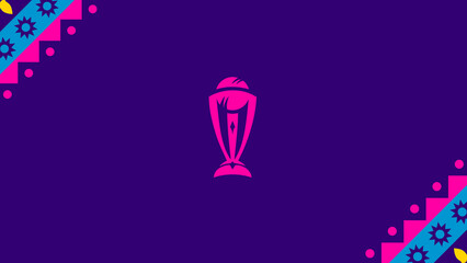 ICC Mens T20 Cricket World Cup 2024 in America theme elements on blue Background Social Media Post, Vector Illustration