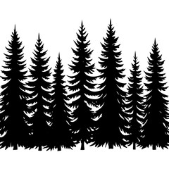 Obraz premium christmas trees background