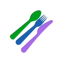 Cutlery, Kindergarten Vector Illustration