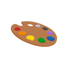 Paint Palette, Kindergarten Vector Illustration