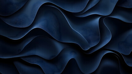 Obraz premium Vibrant background, abstract dark blue color wave layer gradient shape, black backdrop texture dark banner header poster design, copy space