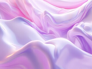 Obraz premium Elegant Abstract Silk Waves in Pastel Pink and Lavender Colors