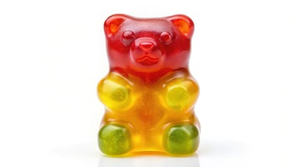 Gummy Bear Candy on White Background