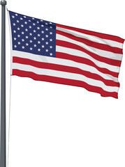 American flag icons represent the national symbol of the United States and usa map with map of usa, us map, united states map, map of us, map of united states, america map state vector illustration
