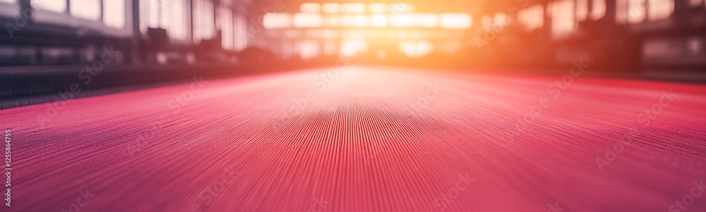Poster a vibrant, warm-toned image showcasing a textured surface leading toward a glowing horizon, evoking 