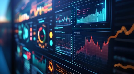 Predictive analytics dashboard displaying consumer trends