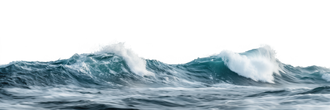 Dynamic ocean waves coastal area nature scene seascape view motion