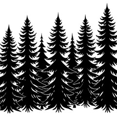 Fototapeta premium seamless pattern with trees