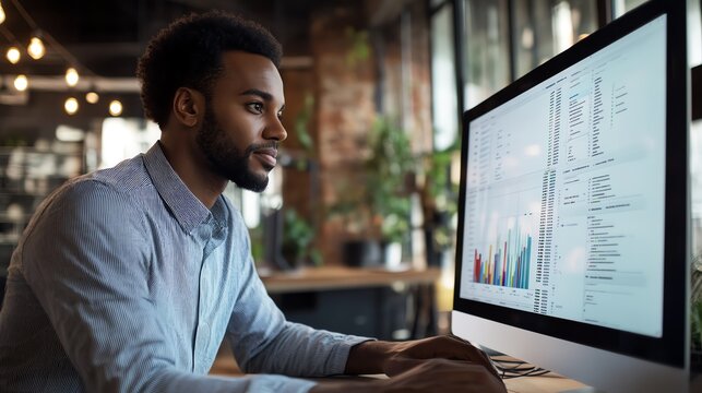 Businessman implements real-time tracking for inventory accuracy.