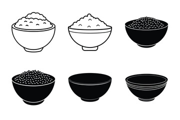 Bowl Filled with Rice - Rice Bowl, Kitchenware, Food, Meal, Ingredient, Culinary