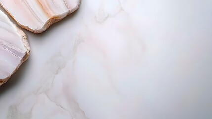 Elegant Beige and White Marble Background with Agate Stone Detail