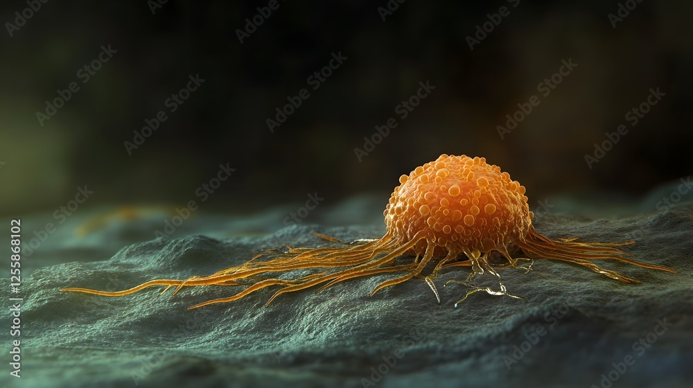 Leinwandbilder detailed microscopic view of an intricate textured microorganism showcasing the complex structures a
