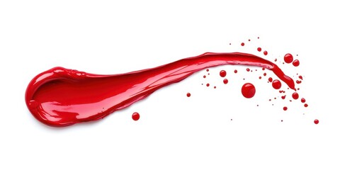 Red line with red splatters on it