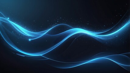 Dynamic Blue Wave Background Design, A visually striking abstract background with flowing blue waves, perfect for digital art and presentations.