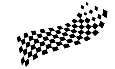 Racing flag vector icon on white background. Checkered flag. start and finish crossed flag. Racing flag.	
