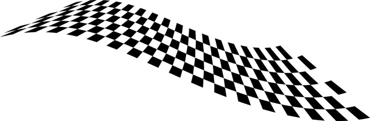 Obraz premium Racing flag vector icon on white background. Checkered flag. start and finish crossed flag. Racing flag. 