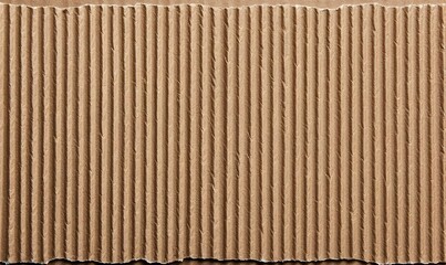 Brown Textured Cardboard Background with Vertical Stripes Pattern