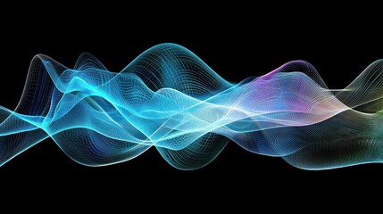 Obraz premium Abstract Glowing Wave Design