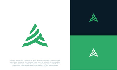 Fototapeta premium Initials A logo design. Initial Letter Logo. Innovative high tech logo template. 