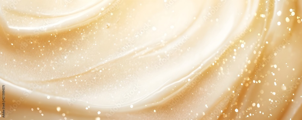 Aufkleber elegant shimmering floral backdrop with glittering beige petals and a serene luminous texture that c