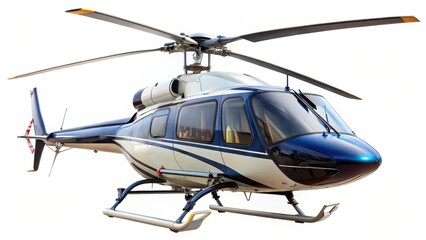 Fototapeta premium Helicopter on White Background