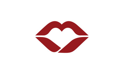 a graphic image with a lips theme, on a white background. vector graphic base.