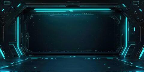 Obraz premium Large, empty space with a blue background