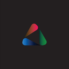 Color Triangle Logo fully editable vector template