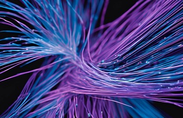 Fractal blue lines create an abstract background