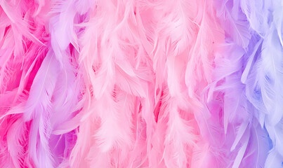 Fototapeta premium Soft Pink and Purple Feathers Background for Creative Projects