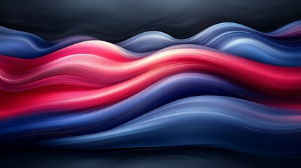 Fototapeta premium Abstract Wavy Blue and Red Swirls Design