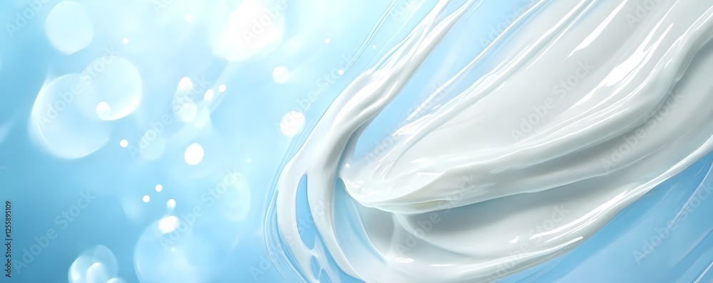 Fototapete Ethereal Fluid Dynamics   Shimmering Celestial Energies in Graceful Motion  Captivating abstract visual of flowing transparent and luminous elements creating a dreamlike serene