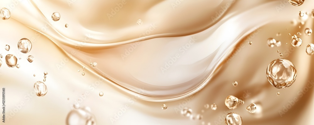 Poster exquisite golden abstract background with mesmerizing fluid movement shimmering reflections and glis