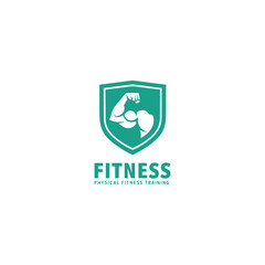 Barbell Gym Dumbbell fitness Hand biceps Logo Designs