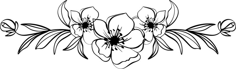 Flower Border Illustration