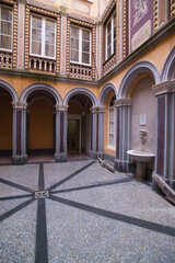 Naklejka premium Mine director's building in Montevecchio, Guspini, Sardinia. Italy