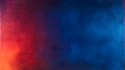 Abstract oil painting with a gradient from red to blue
